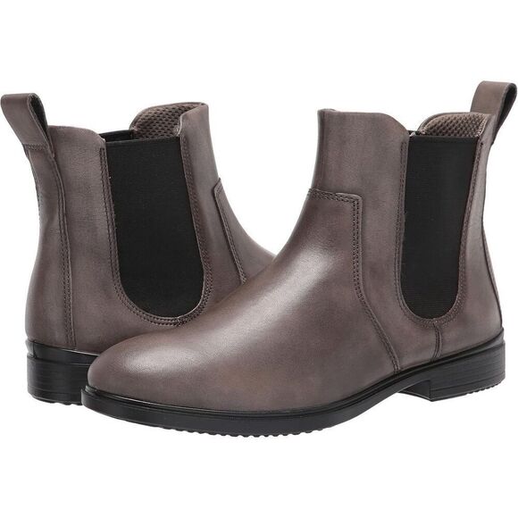 Ecco Women's Touch 15 Danish‎ Design Leather Chelsea Boots Gray/Black Size 4-4.5 - Picture 1 of 9